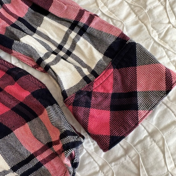Rails Hunter Plaid Button Front Flannel Shirt Mulberry Pink White Indigo Size: M - Picture 4 of 7